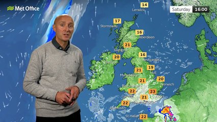 Met Office Saturday Afternoon Weather Forecast 31/08/2024