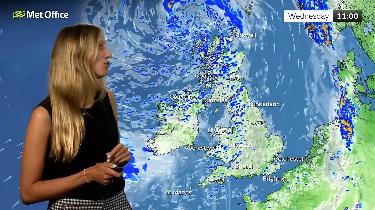 Met Office Wednesday morning weather forecast 07/08/2024