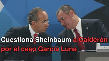 Cuestiona Sheinbaum a Calderón por asegurar que sí enfrentó al crimen organizado
