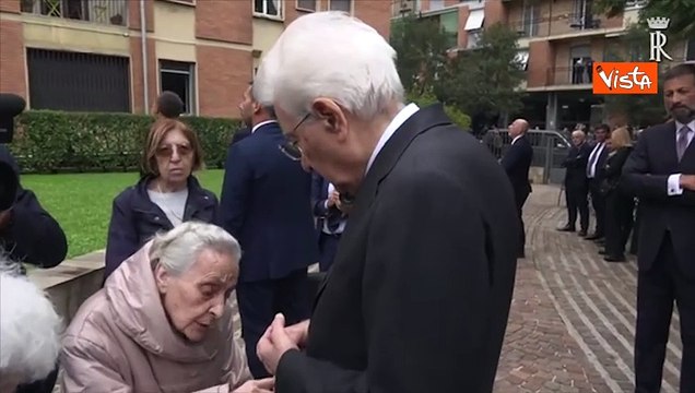 Strage Gorla, una sopravvissuta a Mattarella: Sua presenza ? il regalo pi? bello . Lui la bacia