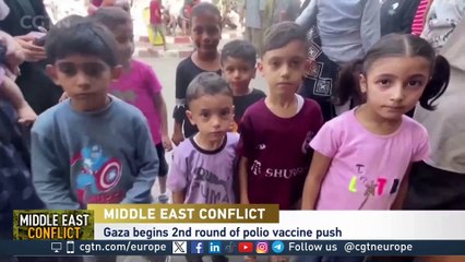 Second round of polio vaccinations is underway in Gaza