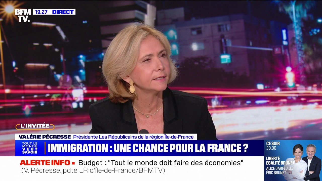 Loi immigration: "Nous sommes en immigration subie", déclare Valérie Pécresse (LR)
