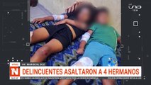 Delincuentes asaltaron a cuatro hermanos.