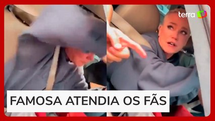 Suposta fã cospe em Xuxa após apresentação em São Paulo