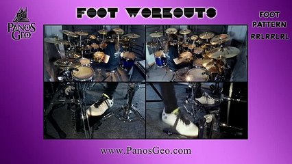 Drum Exercise | Foot Workouts (Part 396 - RRLRRLRL) | Panos Geo