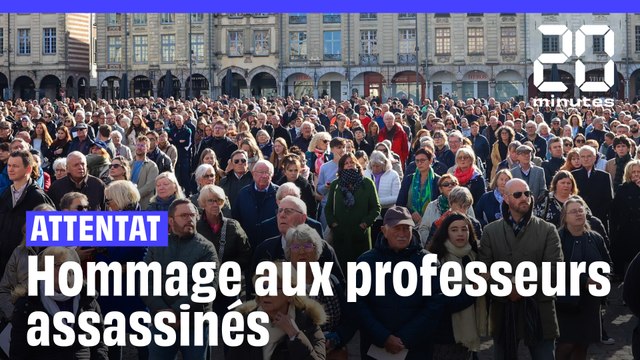 Michel Barnier rend hommage aux professeurs assassinés Samuel Paty et Dominique Bernard