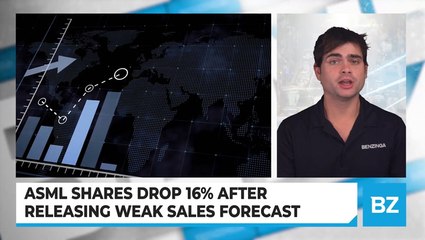 ASML Shares Drop 16% After Releasing Weak Sales Forecast