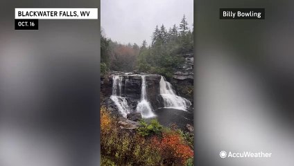 Wintry weather clashes with fall in the Appalachians