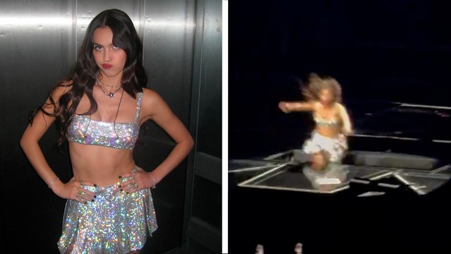 Olivia Rodrigo sufre fuerte caída del escenario en pleno show en Australia