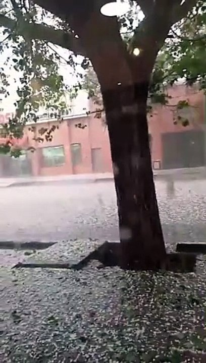 Fuerte granizada en San Carlos
