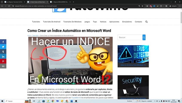 Cómo CREAR un ÍNDICE AUTOMÁTICO (TABLA de CONTENIDO) en WORD FÁCIL y RÁPIDO