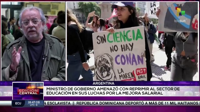 El gobierno de Argentina amenazó a los estudiantes y profesores que participan en protestas