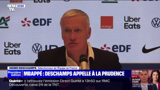 Il vaut mieux prendre un peu de recul avant de sortir tout et n'importe quoi : Didier Deschamps appelle à la prudence face à l'enquête pour viol visant Kylian Mbappé