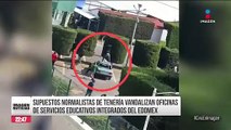 Supuestos normalistas vandalizan oficinas del SEIEM