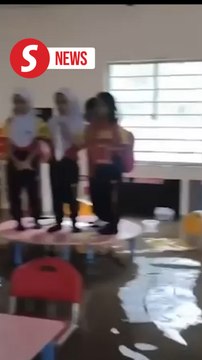 KL nursery pupils climb on tables to escape floodwaters