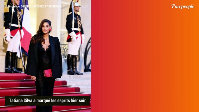Tatiana Silva enceinte et sublime dans une robe en dentelle transparente : la présentatrice rayonne à l'Elysée
