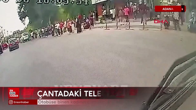Adana'da otobüse binen kadının çantasındaki cep telefonunu saniyeler içinde çaldı