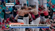 Kontes Menara Manusia Terbesar di Spanyol Pukau Ribuan Penonton