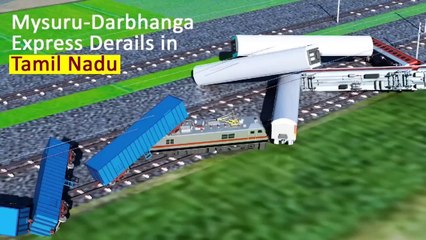 Mysuru-Darbhanga Express Derails in Tamil Nadu |train derail, train accident, after coromondal, again train accident, cbc coupler, lhb coaches, safety coach lhb, tamil nadu, mysuru-darbhanga bagmati express, breaking news, bagamotiexpress, Bagmati Express