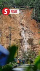 Download Video: Landslide area in Taman Melawati classified high risk, residents ordered to evacuate