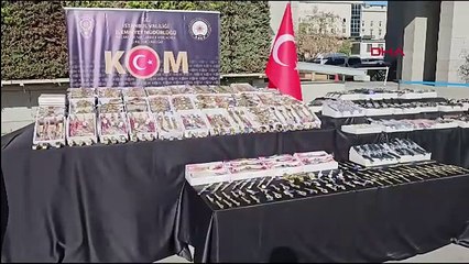 İstanbul'da 100 milyon TL'lik operasyon: Ele geçirilenler Emniyet'te sergilendi