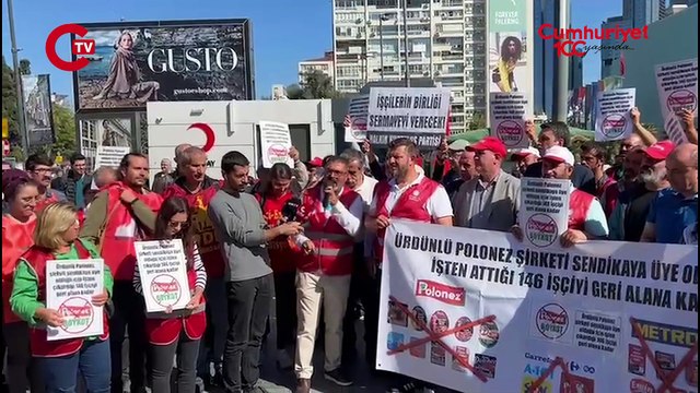 Polonez işçilerinden Cevahir AVM önünde 'boykot' eylemi