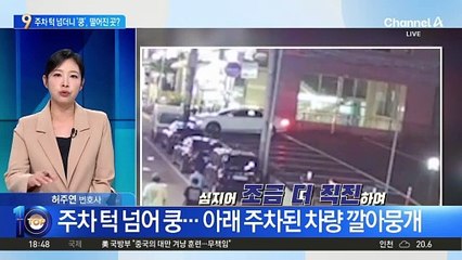 주차 턱 넘더니 다른 차량 위로 ‘쿵’