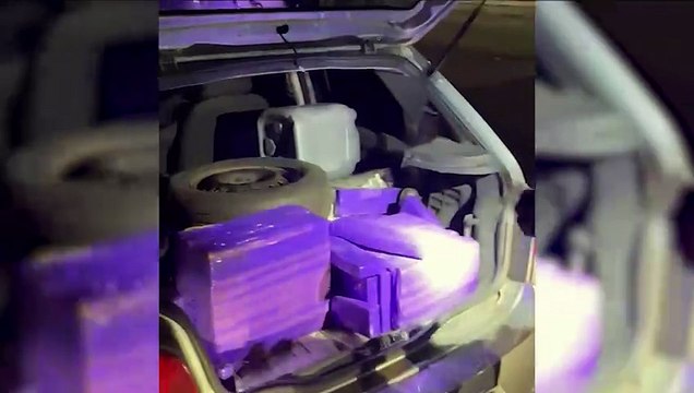 Carro de Cascavel é apreendido em Candói com 600 kg de maconha