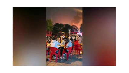 This was the worrying scene when a fuel tanker caught fire in CHina