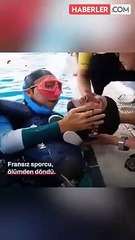 Suyun altında baygınlık geçiren sporcu, çevredekilerin müdahalesiyle hayata döndü