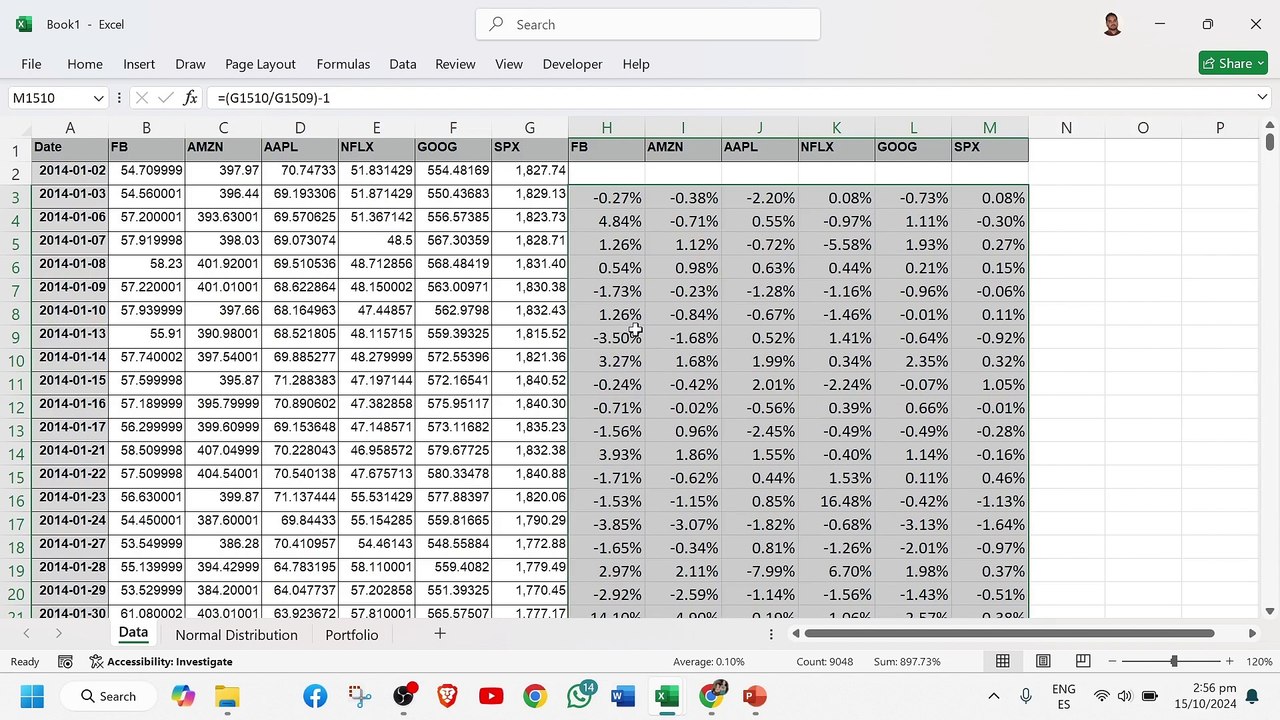 Comprehensive Guide to Investment Risk Management, Beta Treynor Ratio, VaR in urdu excel five stocks, Investment Risk Management Beta Treynor ratio VaR