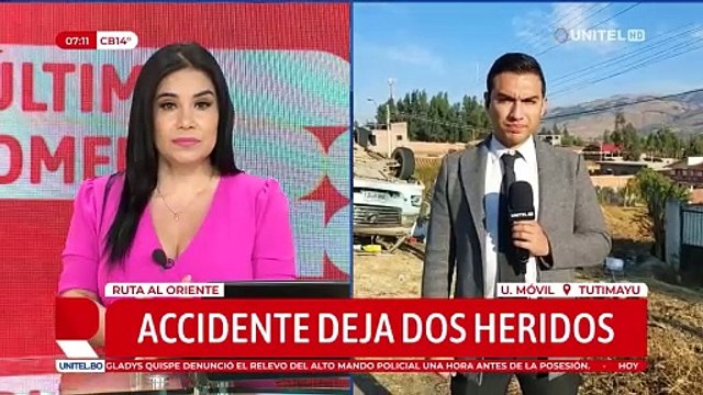 Dos vehículos del transporte público chocan y dejan varios heridos en la carretera nueva Santa Cruz - Cochabamba
