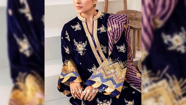 Velvet Kurti Neck Sleeves Designs//Velvet Suit Designs//Kurti Neck Sleeves Design