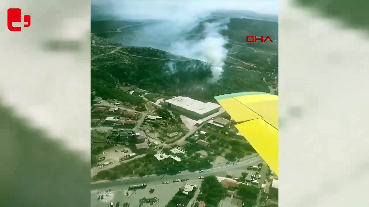 Foça'da orman yangını