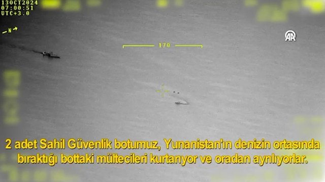 Ege Denizi'nde Yunanistan'ın bıraktığı düzensiz göçmenler, Türk sahil güvenlik botlarıyla kurtarıldı