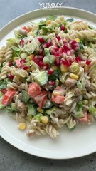 سلطة المكرونة الباردة المنعشة 🥗 سهلة وسريعة للتحضير