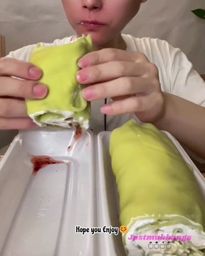 Mukbang ASMR | Towel roll / Crepe roll compilation #asmr #mukbang #dessert #creperoll #compilation