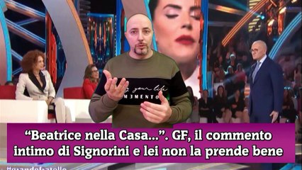 GF, Signorini spinge l'accelleratore sulla Luzzi  e lei non la prende bene