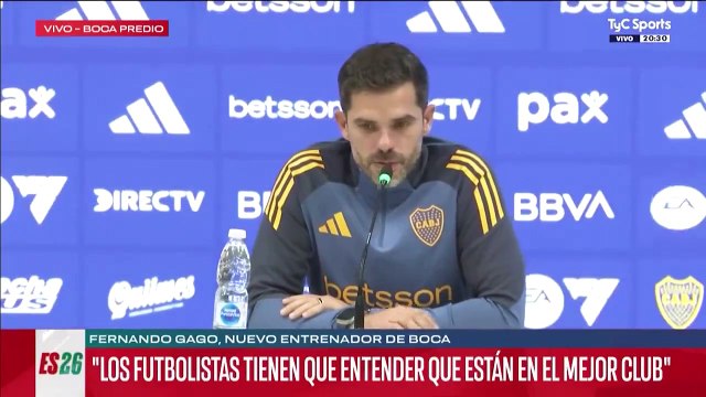 Fernando Gago se refirió, en su presentación como nuevo entrenador de Boca, a los referentes que tiene en el plantel del Xeneize