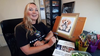 Pet portrait artist Katia Holmes.
