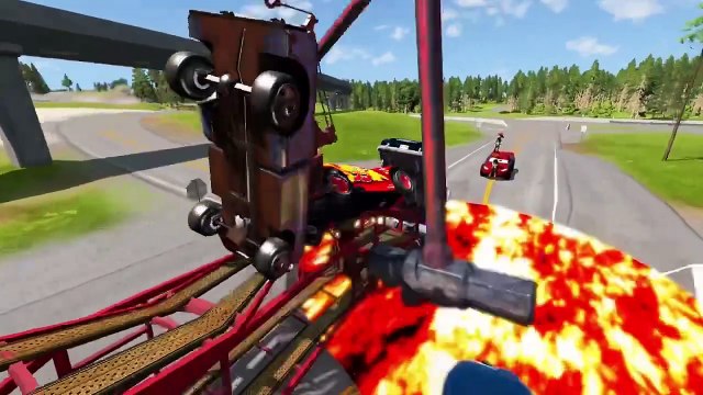 Double Flatbed Trailer Truck vs Speedbumps Train vs Cars | Tractor vs Train Beamng.Drive 015 zonetak #beamngdrive #beamngdrivemods #doublespeedbumps #beamng #traincrash #beamngcrashes #carrescue #doubleflatbedtrailer #simulationvideogame #trickshots #zone