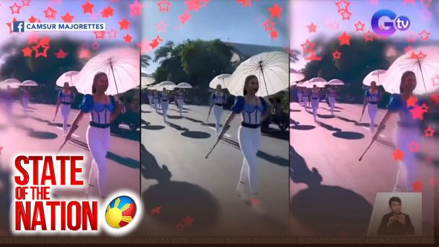 Mga majorette sa Camsur agaw atensyon sa bitbit nilang payong | SONA