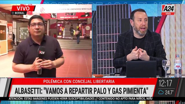 INCIDENTES EN LA UNIVERSIDAD DE QUILMES: ACUSAN A LIBERTARIOS DE ARROJAR GAS PIMIENTAs