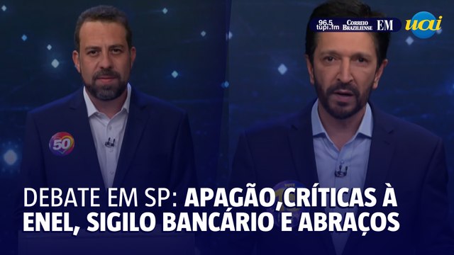 Boulos e Nunes trocam farpas, falam do apagão e se abraçam durante o debate
