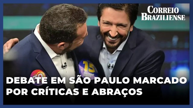 Boulos e Nunes trocam farpas, falam do apagão e se abraçam durante o debate