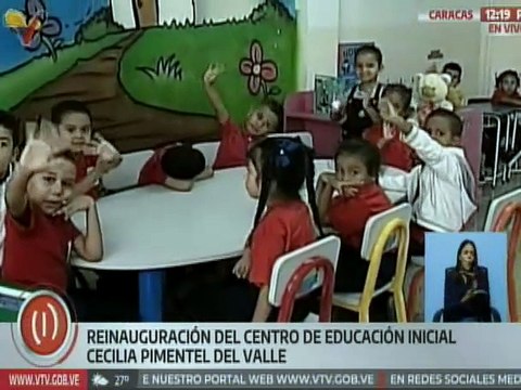 Vpdta. Delcy Rodríguez lidera reinauguración del Centro de Educación Inicial Cecilia Pimentel
