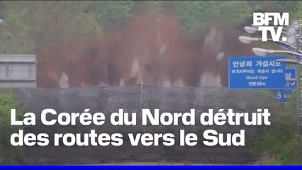 La Corée du Nord détruit à l'explosif des portions de routes allant vers la démarcation militaire avec la Corée du Sud