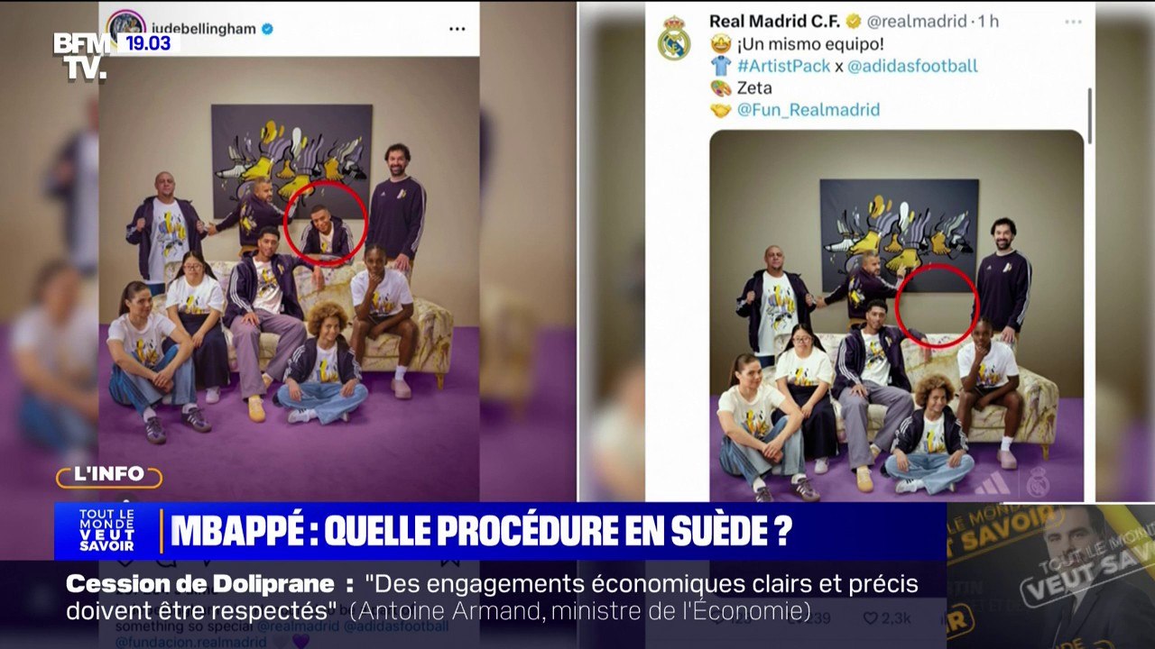Kylian Mbappé retiré d'une photo avec ses coéquipiers du Real Madrid: le club eteint la polémique