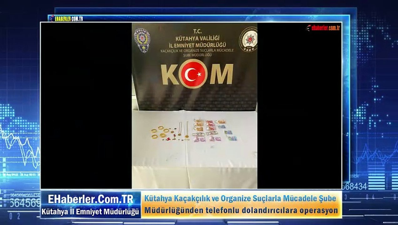 Kütahya Kaçakçılık ve Organize Suçlarla Mücadele Şube Müdürlüğünden dolandırıcılara operasyon