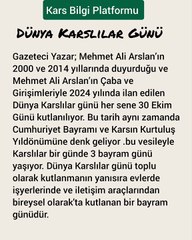 30 ekim Dünya Karslılar günü